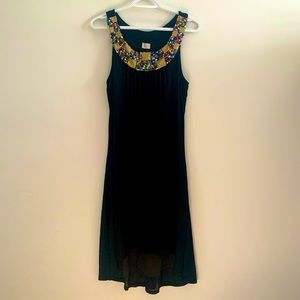 BLACK DRESS WITH BEADING